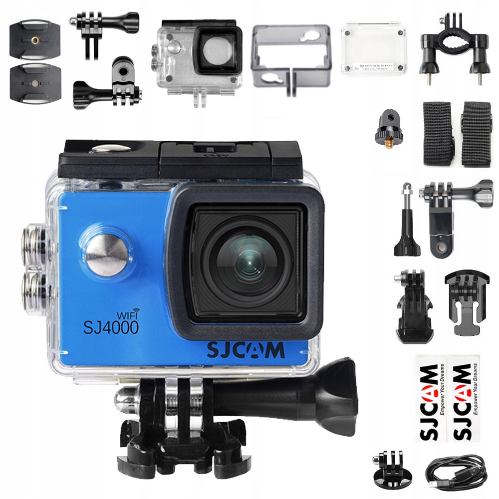 Sportovní kamera SJ4000 Sjcam WiFi modrá 4k/30FPS 1080p