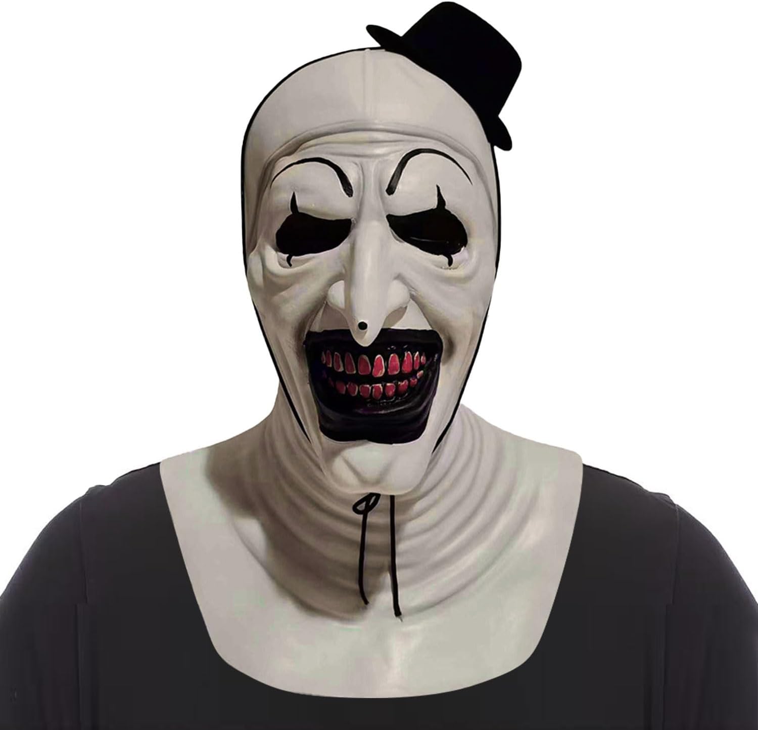 Strašidelná latexová maska Terrifier Klaun Převlek Halloween Realistická