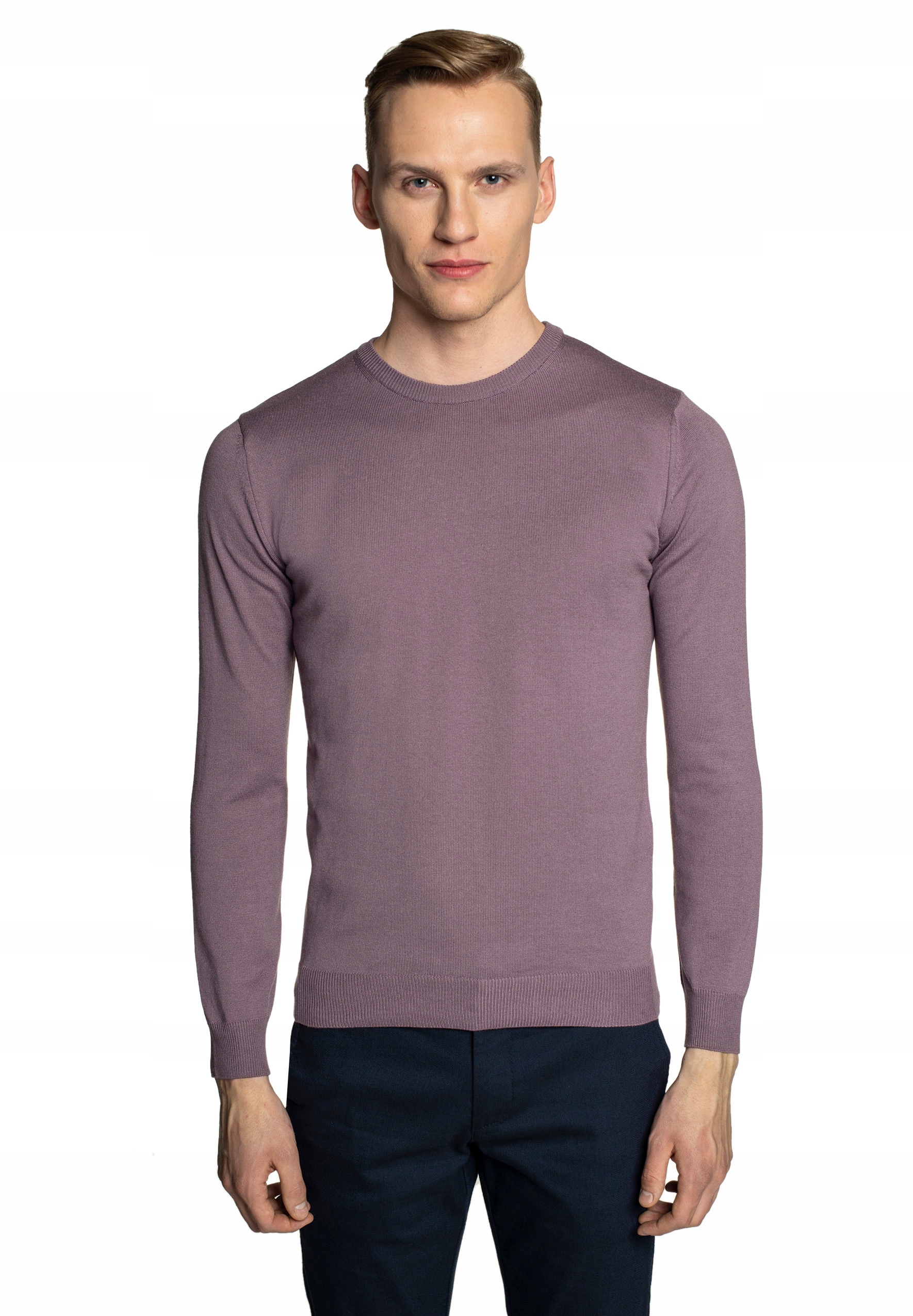 Sweter męski moulin półgolf fiolet XXL