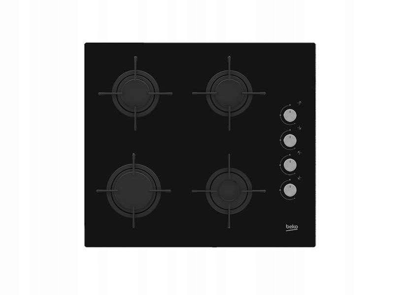 Czarna Płyta gazowa do zabudowy BEKO HILG64120S