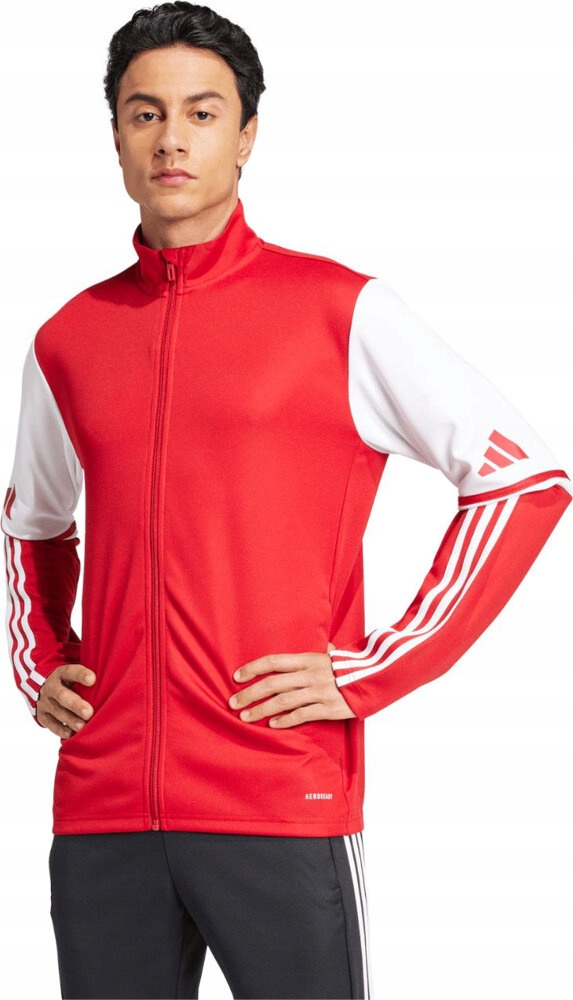 Pánská Mikina Adidas Squadra 25 Training Červeno-bílá JD2979 vel. L