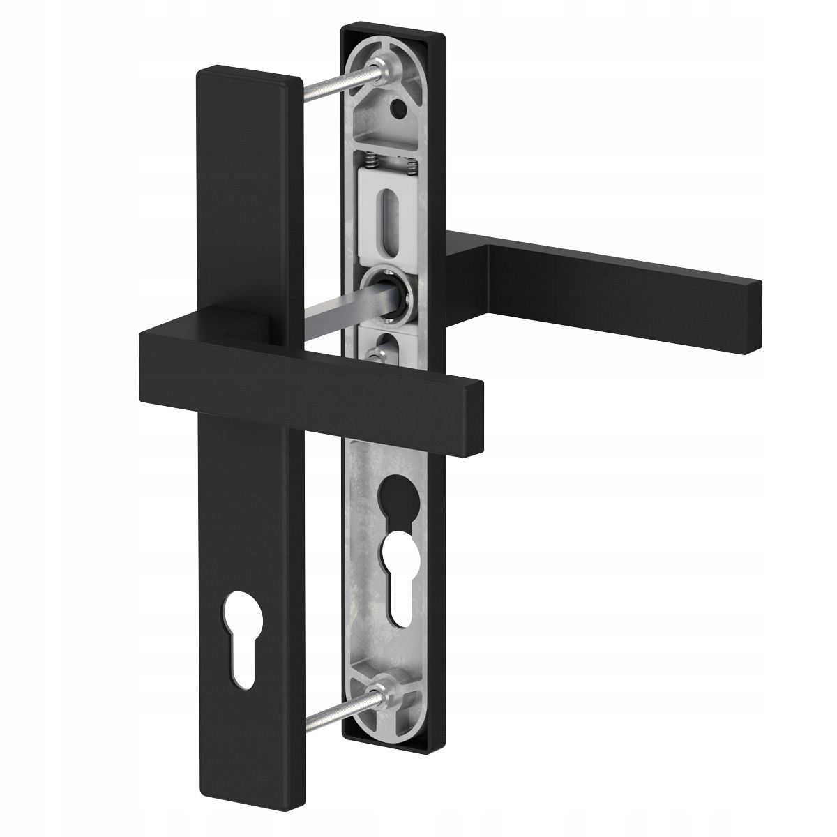 Dveřní klika Dublin 37 Ral 9005 matná černý trn 128 mm