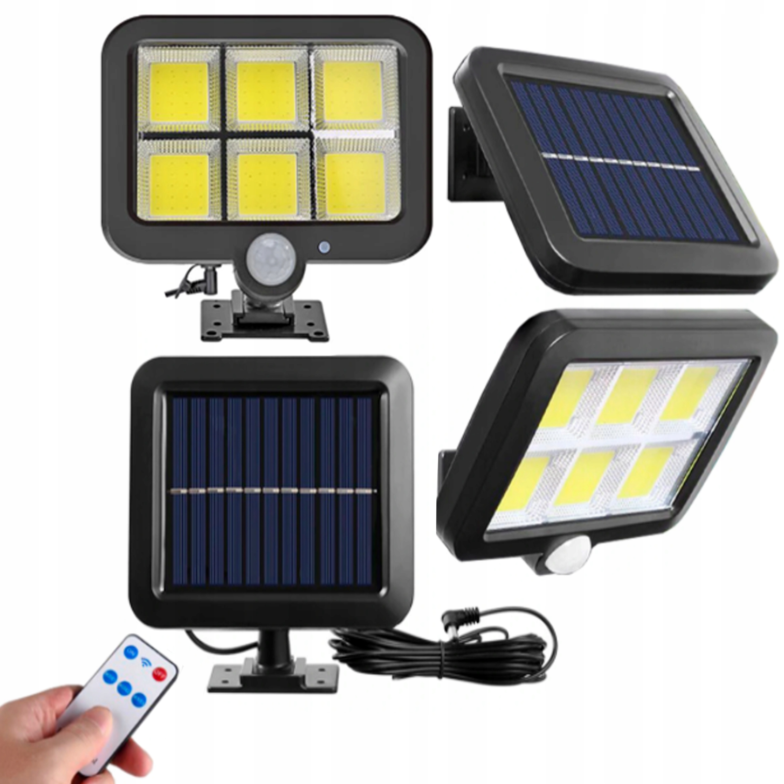 

Lampa Solarna 128 Led Cob Czujnik Ruchu Zmierzchu