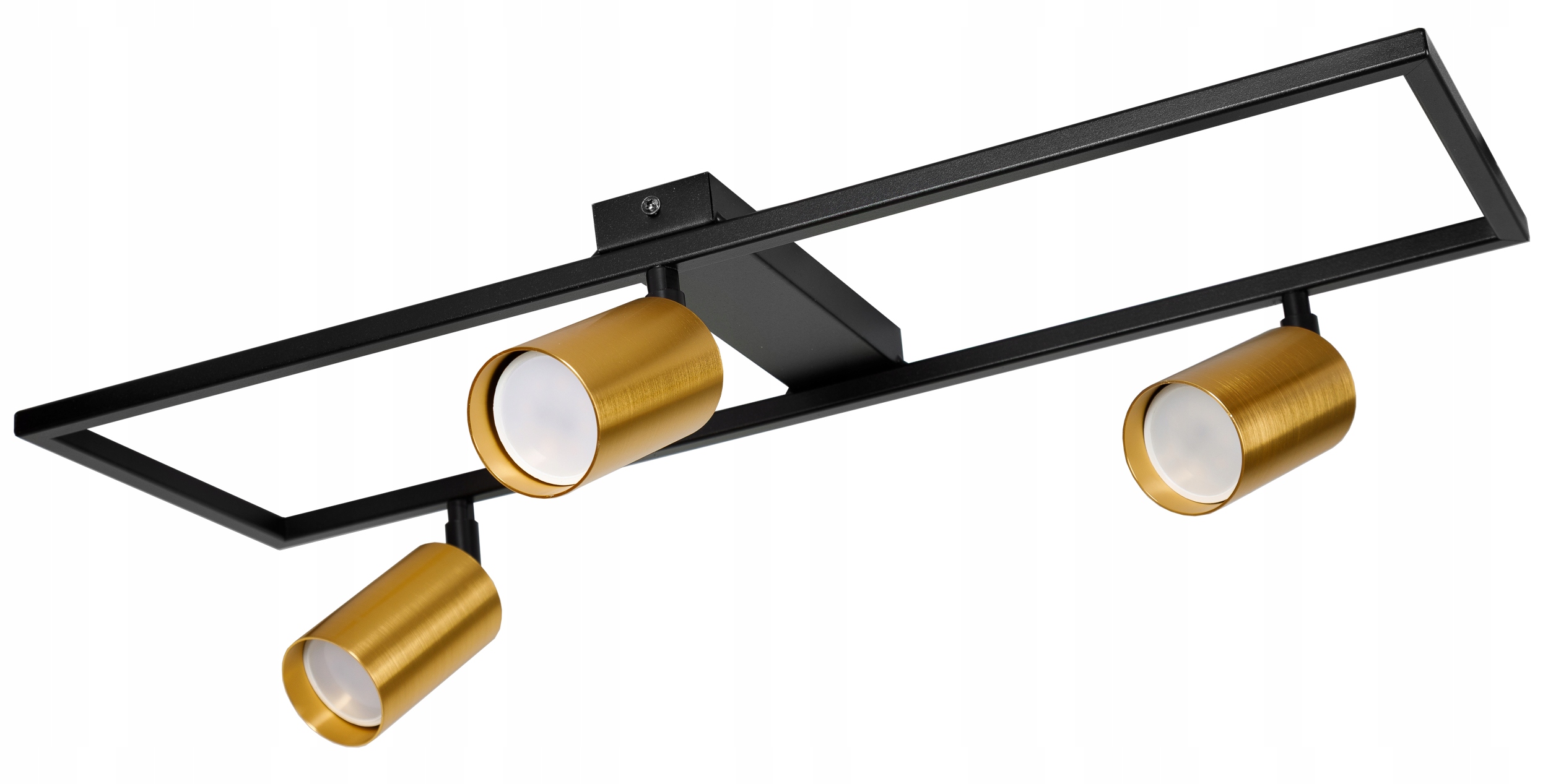 LAMPA SUFITOWA NATYNKOWA 3XGU10 LED ZŁOTY SPOT RUCHOMY REFLEKTOR LOFT