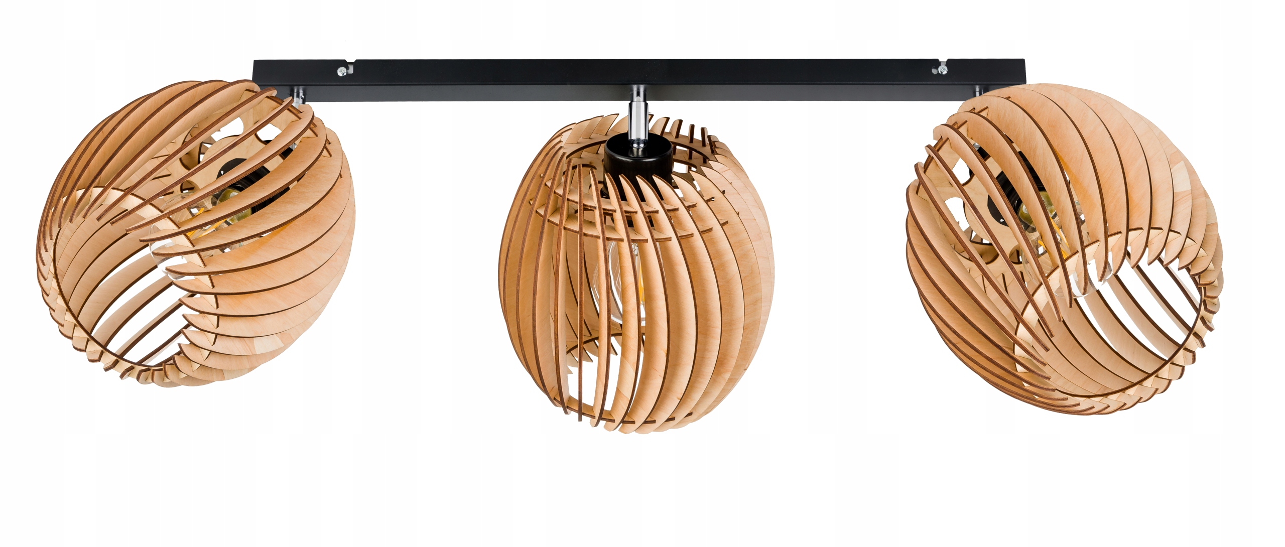 Závěsná Lampa stropní lustr Stropní Svítidlo pohyblivé stínítko Beczułka dřevo 3x E27