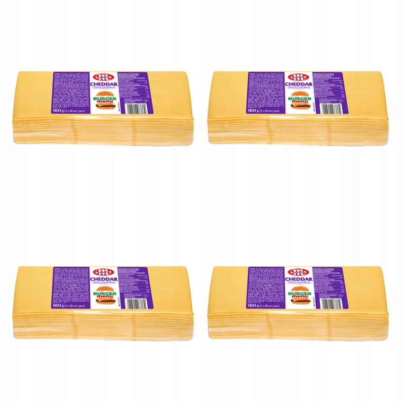 Mlekovita Cheddar Burger plastry 1033g X4