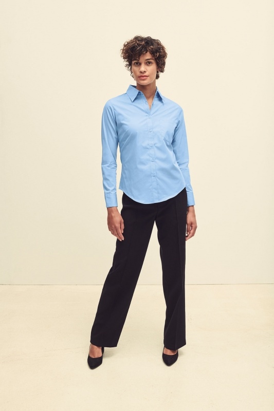 FRUIT OF THE LOOM Koszula Damska Długi Rękaw Biała Rozmiar L Rękaw długi rękaw