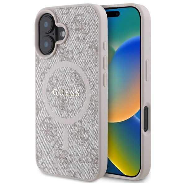 Guess GUHMP16SG4GFRP iPhone 16 6.1" růžový/pink hardcase 4G Ring Classic Lo