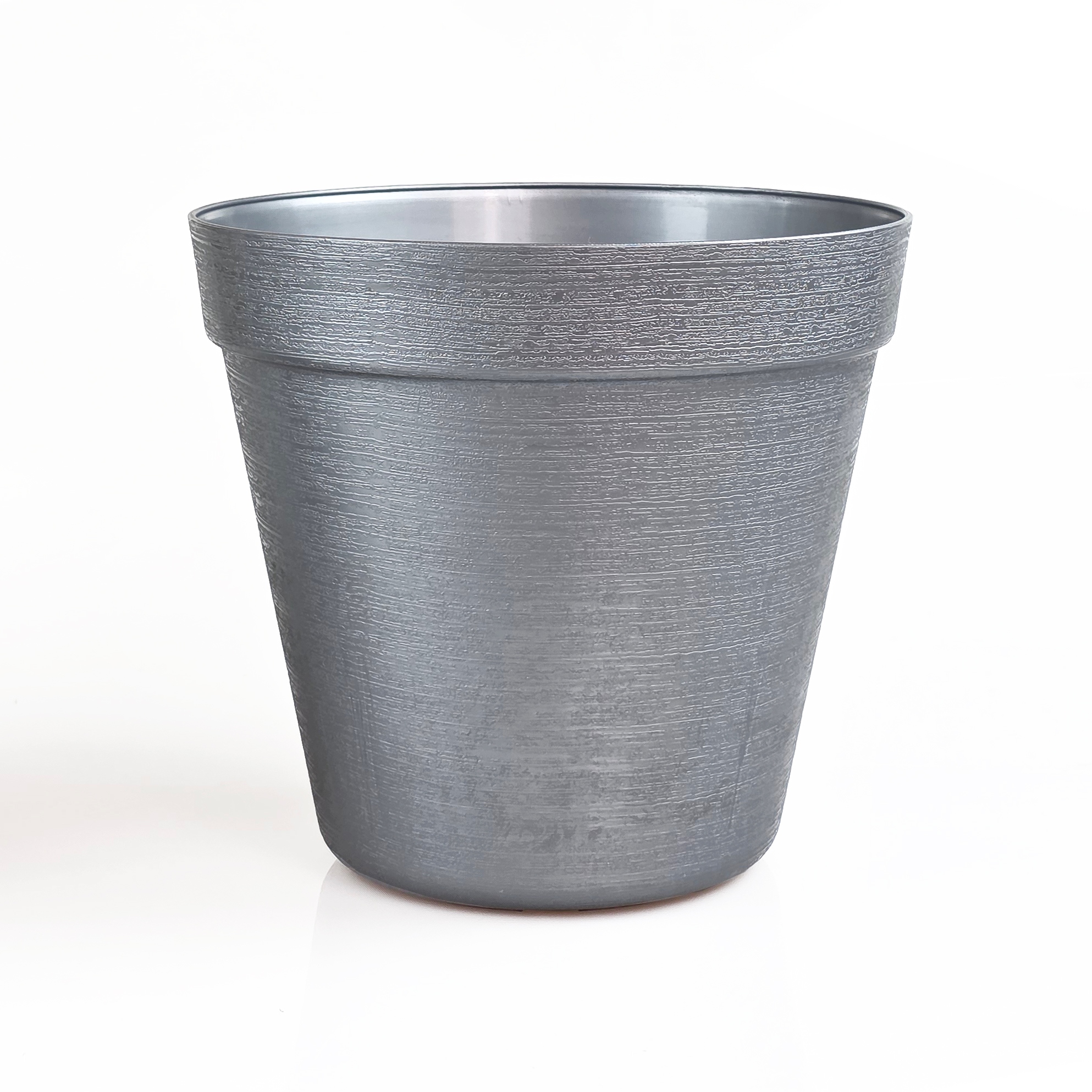 Doniczka w Stylu LOFT 22 cm, 4,85L, Eko, UV Odporna, Srebrny