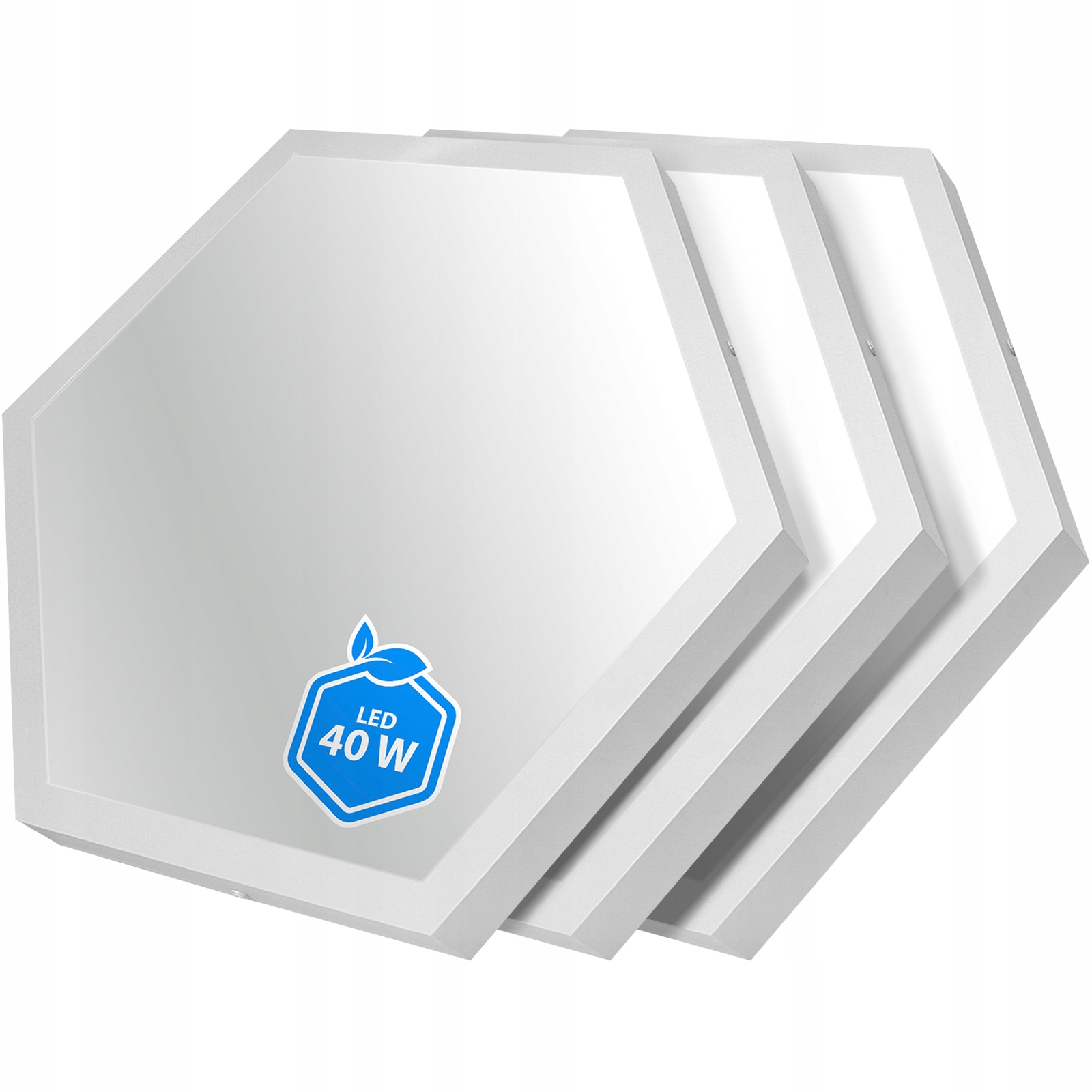 3xNástenný Led panel Včelí Plást 55 cm 40 W Stropný Biely Neutrálny, univerzálny