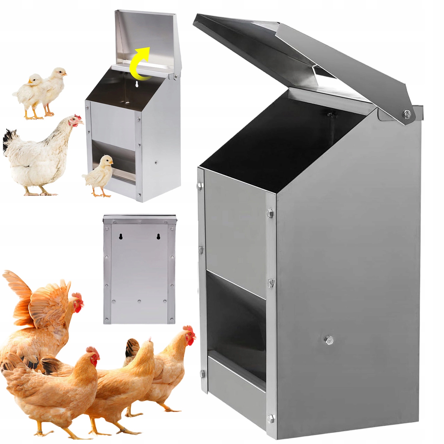 Napáječka Pro Krmení Kuřat S Pozinkovaným Víkem Ocel 33 CM