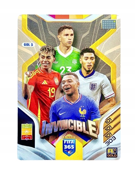 Panini Fifa 365 2026 Rare GOL5 Golden Baller Invincible Yamal Mbappe