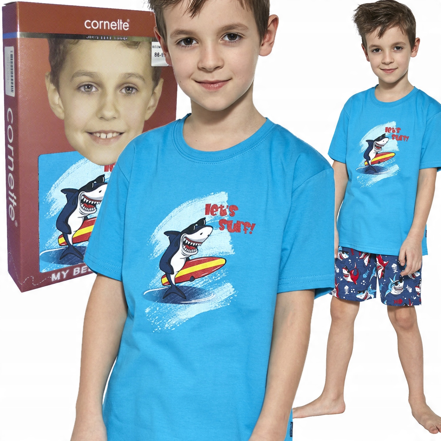 

Cornette piżama chłopięca 789/90 Shark rekin turk