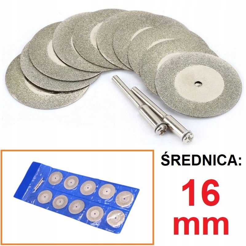 

Tarcza diamentowa 16 mm 10 szt. do miniszlifierki