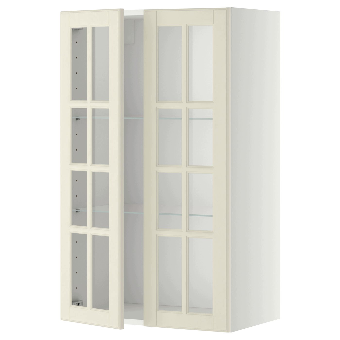 Szafka wisząca z półkami i szklanymi drzwiami 60x100 cm