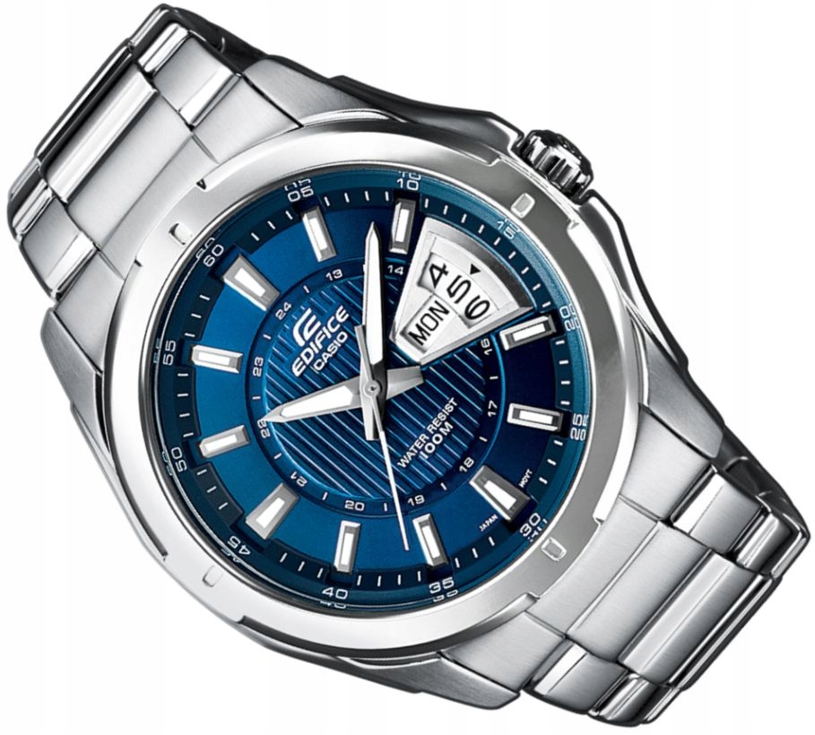 Pánské Hodinky Casio EF-129D-2AVEF Edifice Data Ocelové Vodotěsné Box