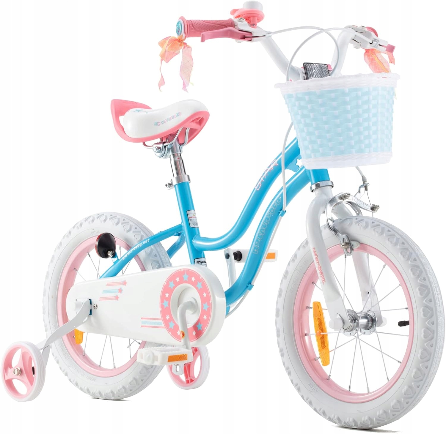 Rower Dziecięcy Royal Baby Stargirl 16" z bocznymi kółkami niebieski