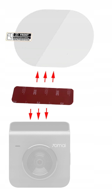 ZESTAW MONTAŻOWY do 70mai A400 TAŚMA NAKLEJKA Marka Inna