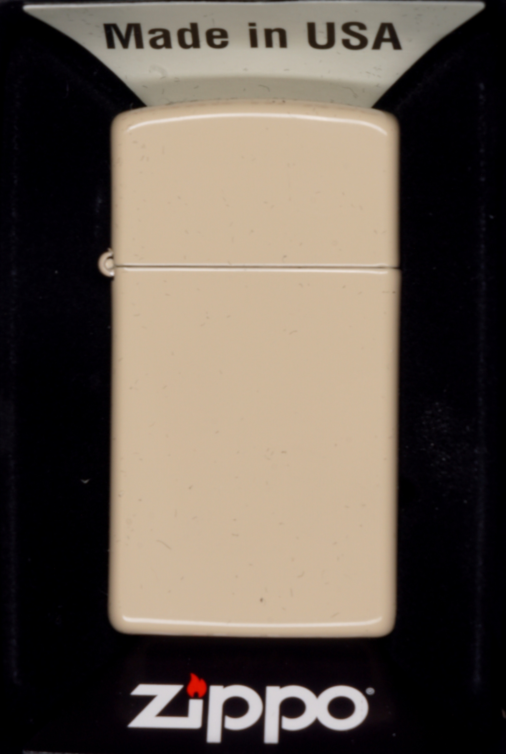 Zapalovač Zippo Flat Sand Slim 60005899 Větruodolný benzínový