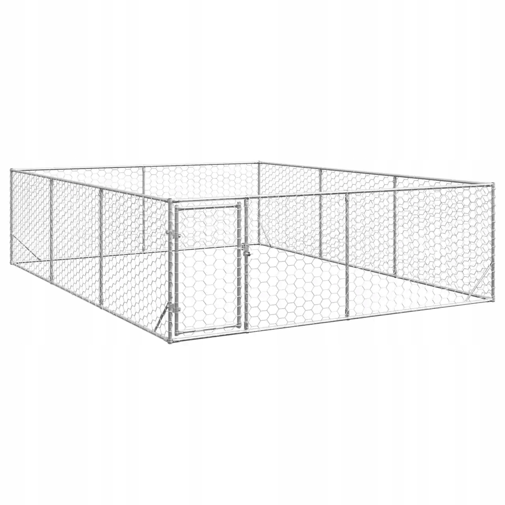 Levně Venkovní psí bouda s dveřmi 3x4x1 m pozinko
