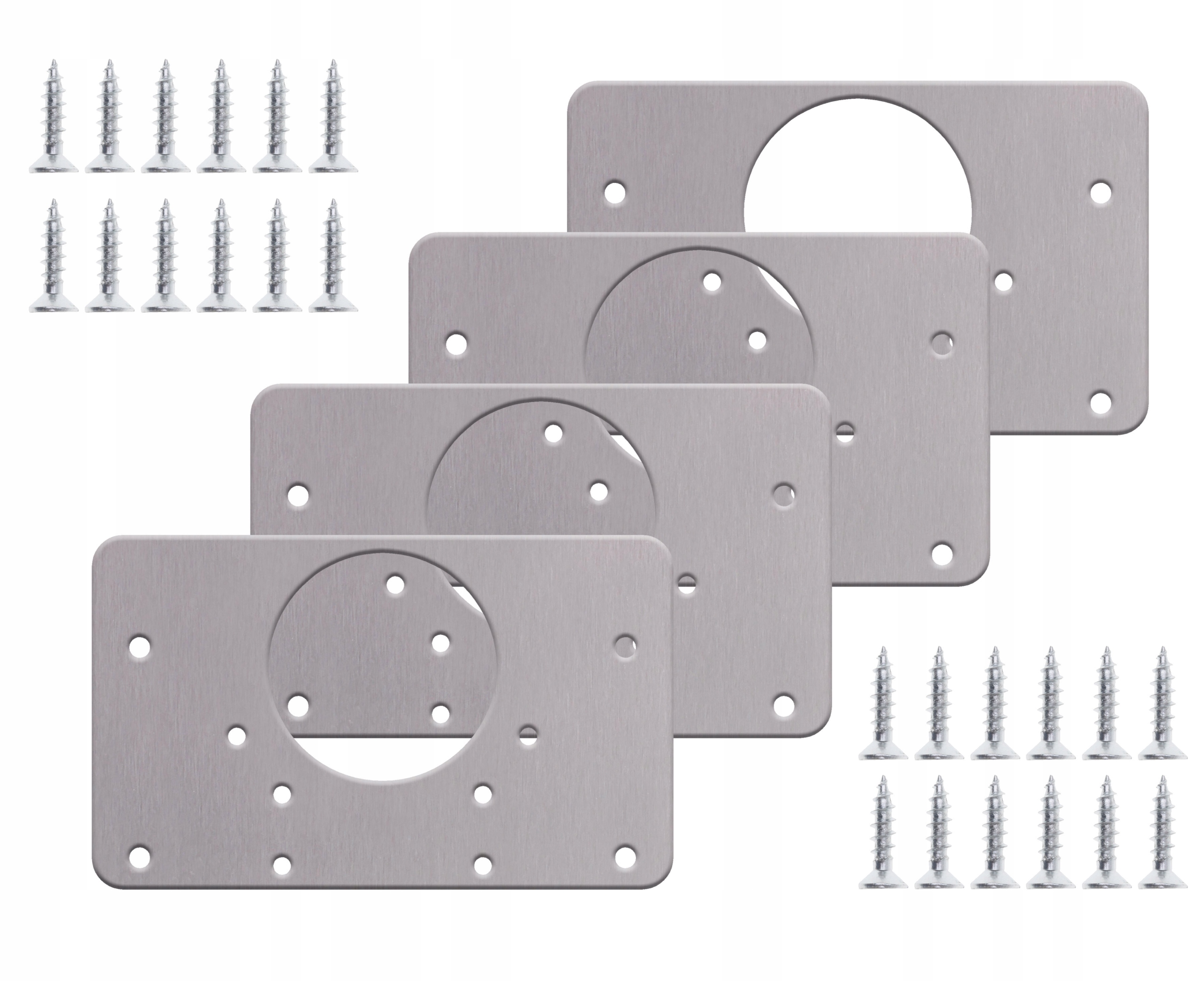 

4x Płytka do naprawy wyrwanych zawiasów meblowych