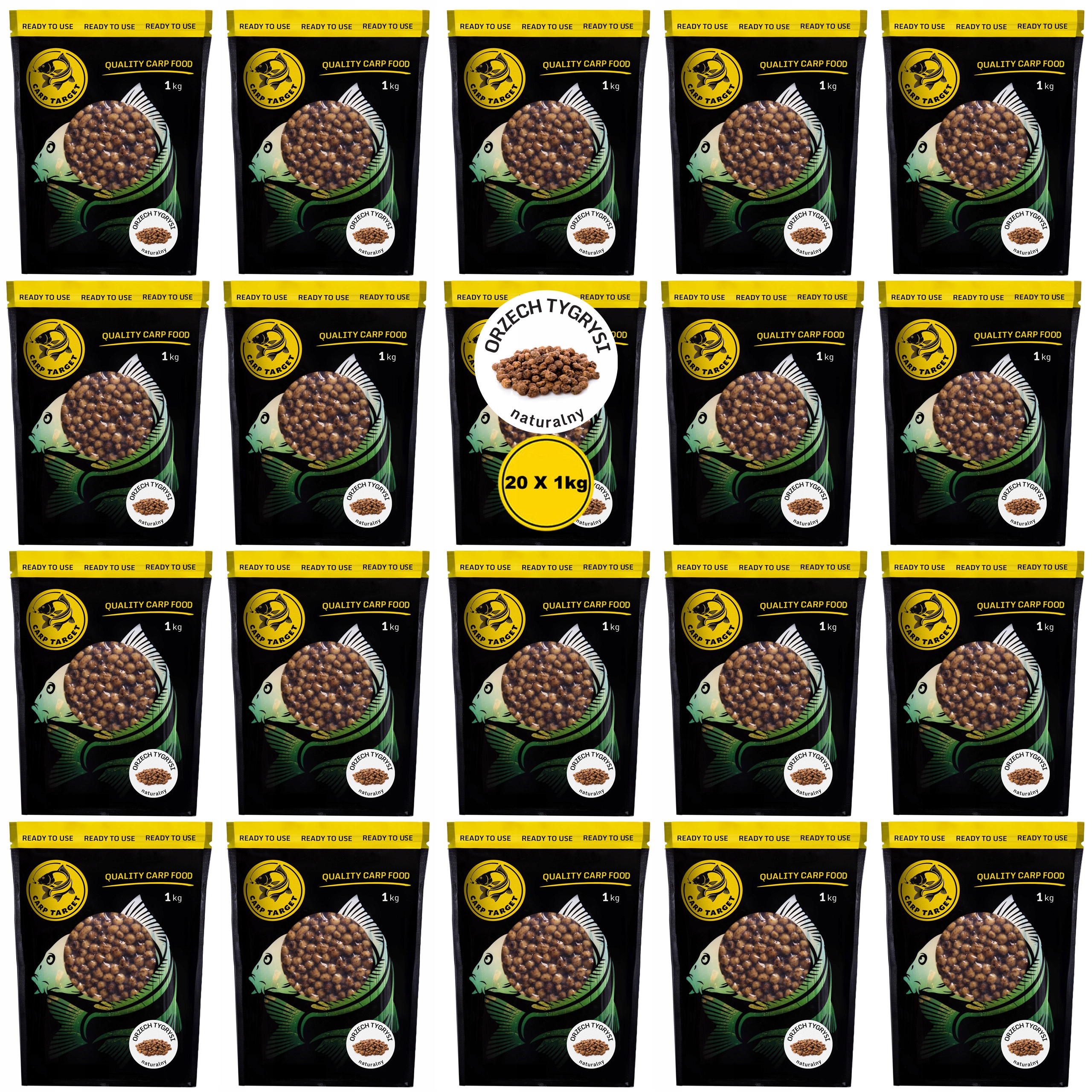 Tygří ořech 8-16 mm Hotová Návnada 20 kg (20 x 1 kg) Carp Target