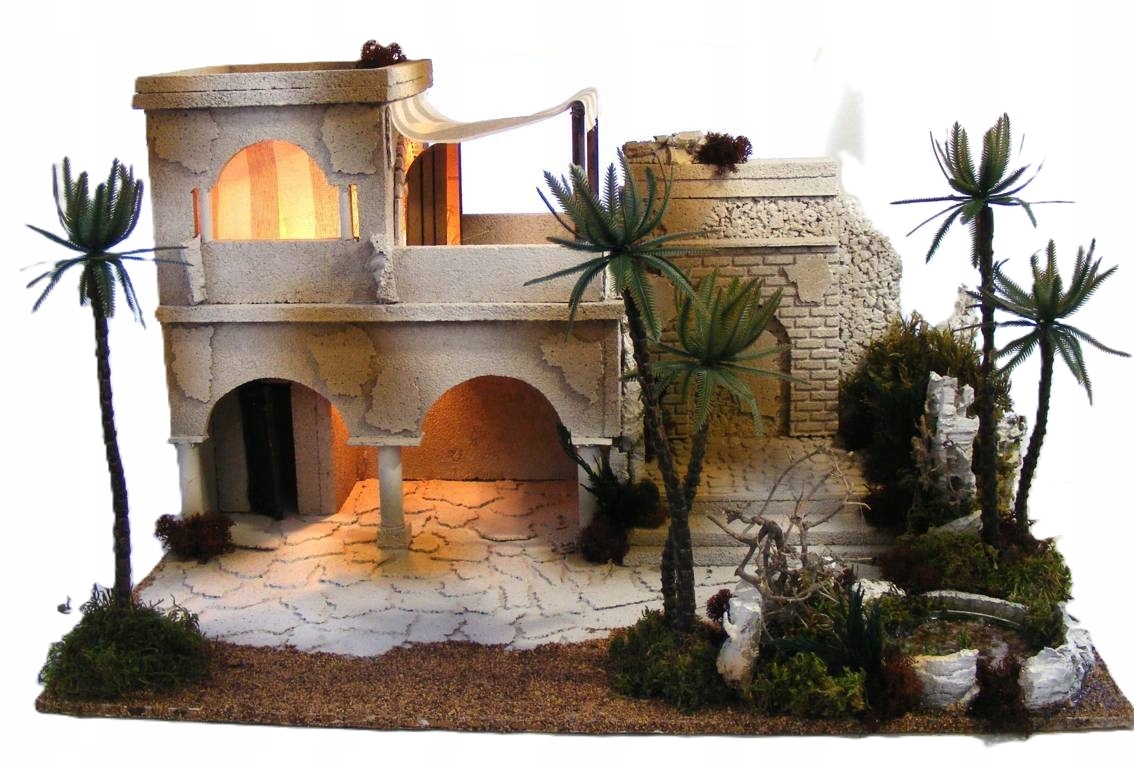 Veľkonočná Šopka Budova "Ježišov krst Zázrak v Káne Gal." Mierka: 9 cm