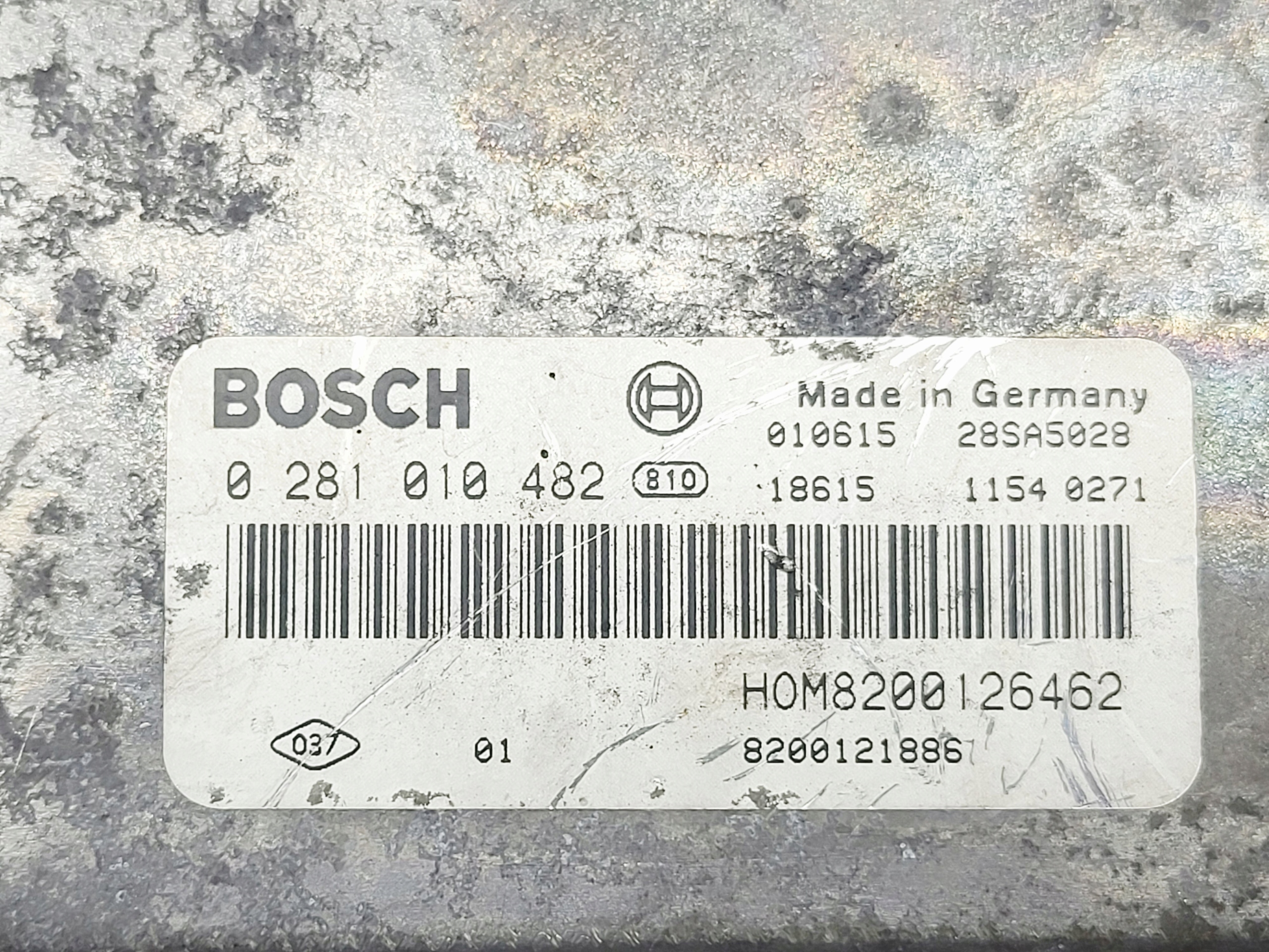 computer control unit of the engine RENAULT LAGUNA II 1.9 DCI 0281010482 8200121886