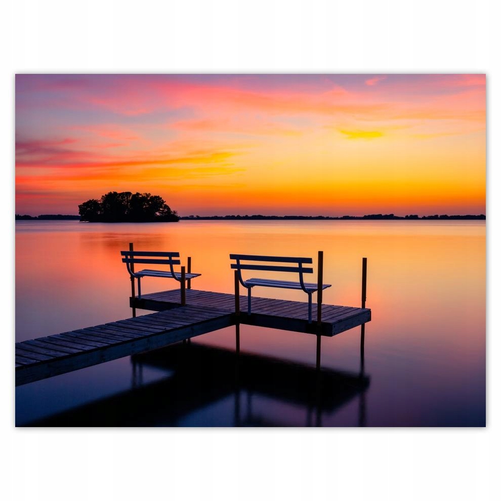 

Plakat 40x30 Zachód słońca Jezioro