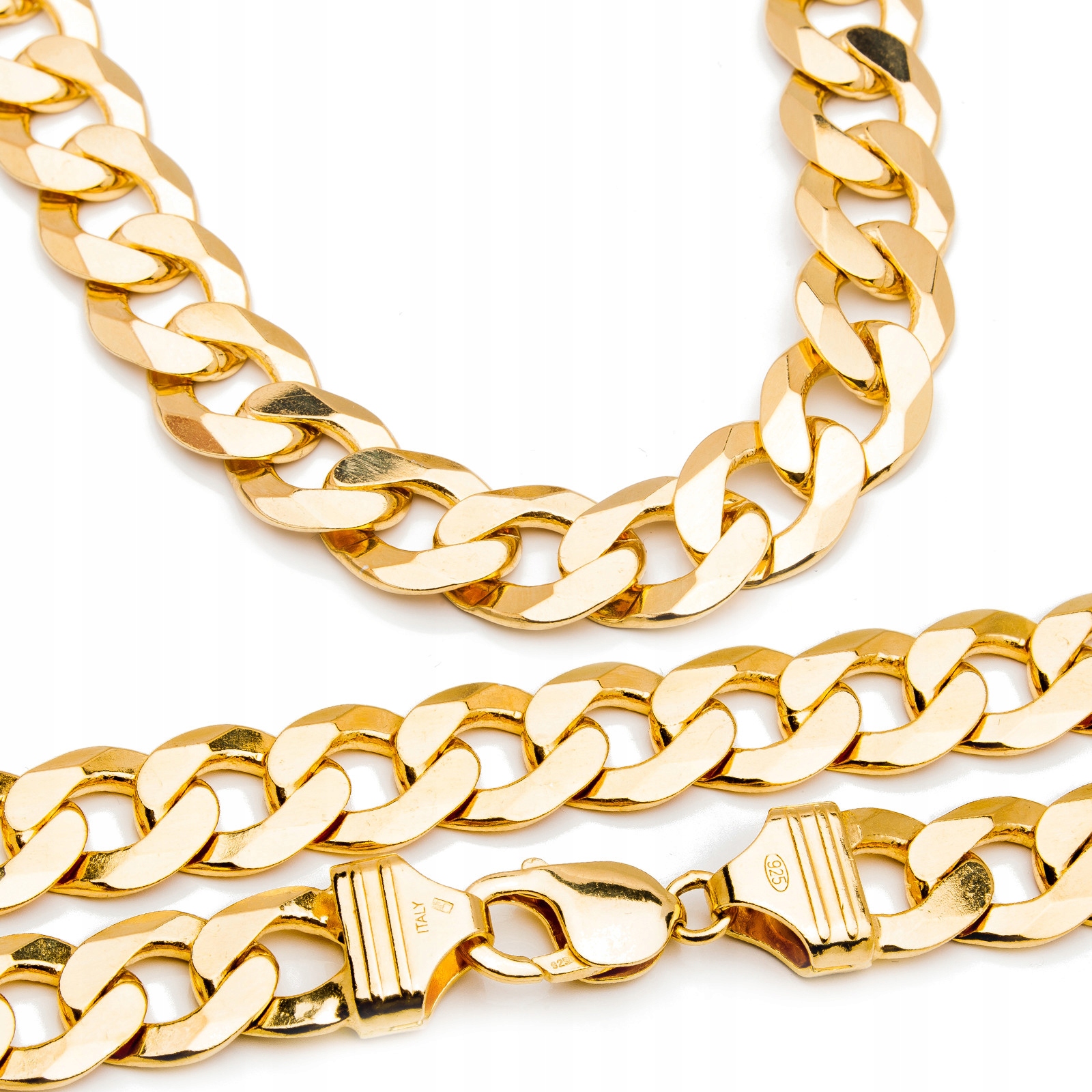 Stříbrný pozlacený řetízek pancíře