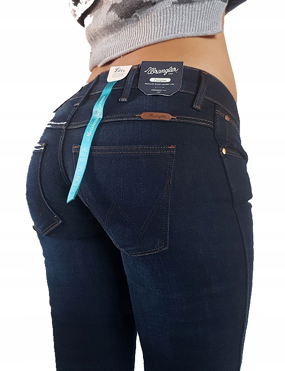 úzké nohavice Wrangler Corynn W24 L32 tmavě modré Xxs
