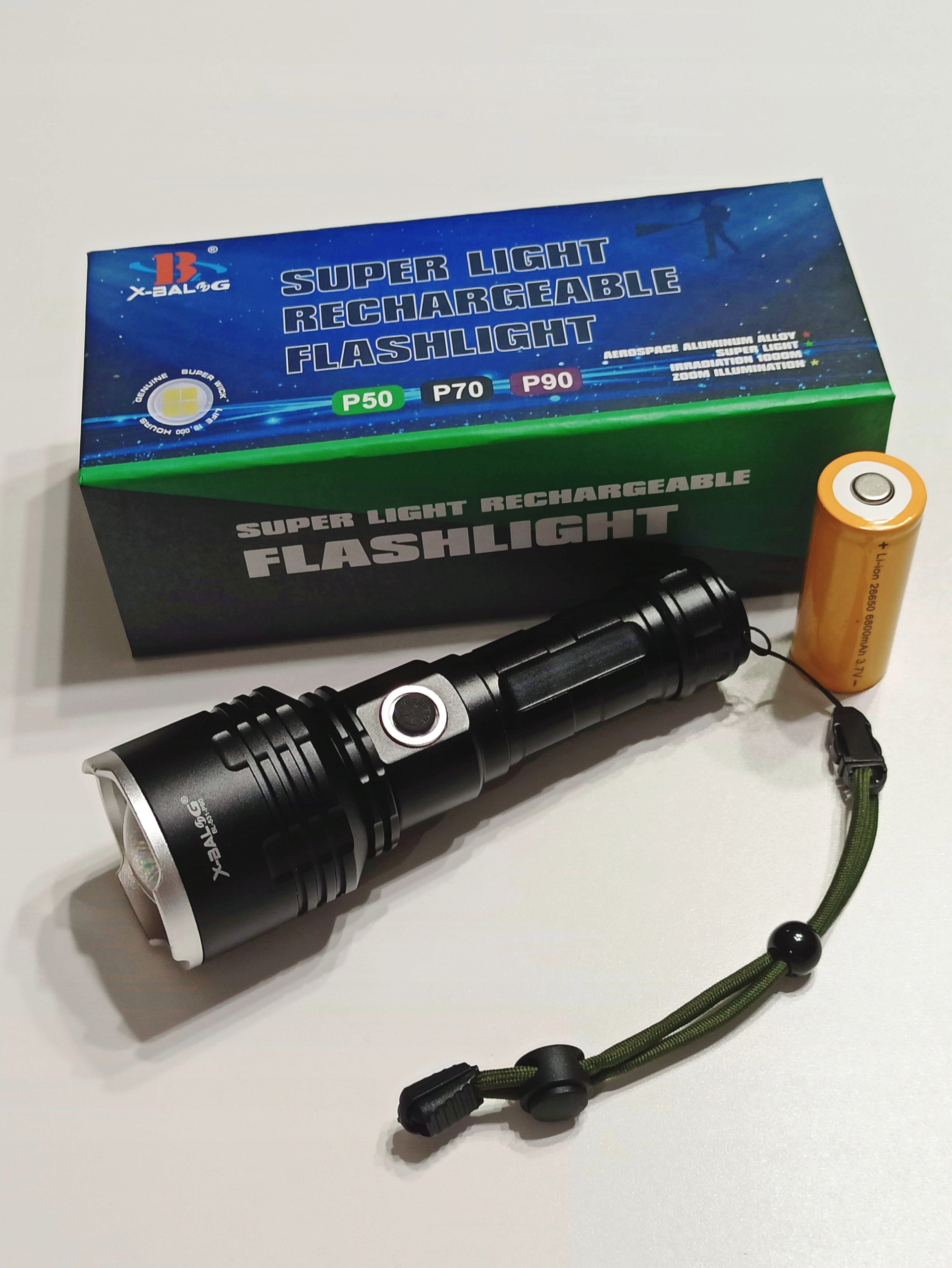 LATARKA AKUMULATOROWA SZPERACZ MOCNA JASNA LED USB Marka X-Balog