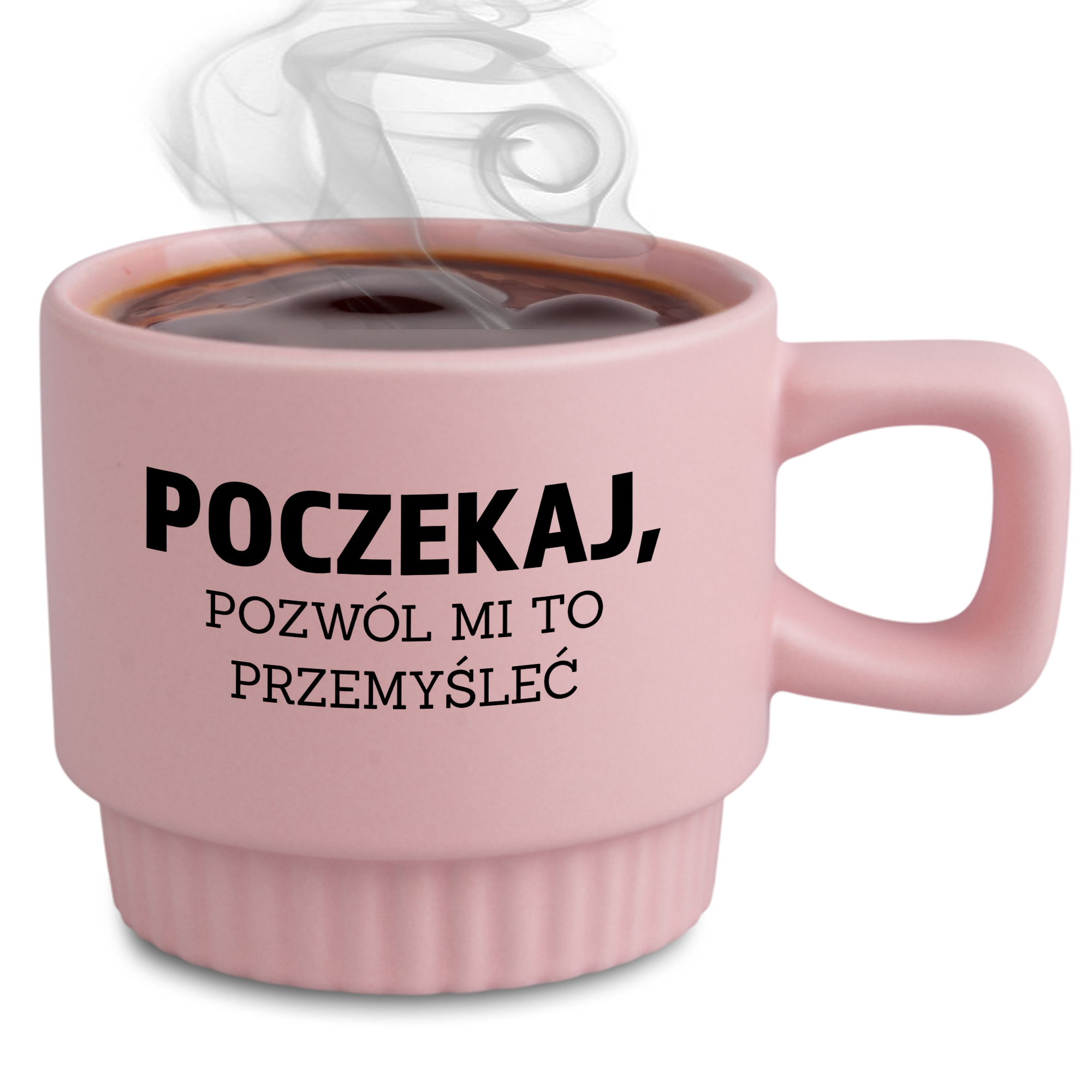 Rýhovaný Hrnek Elegantní Dárek Do Práce Kanceláře Korpo Růžový Počkejte