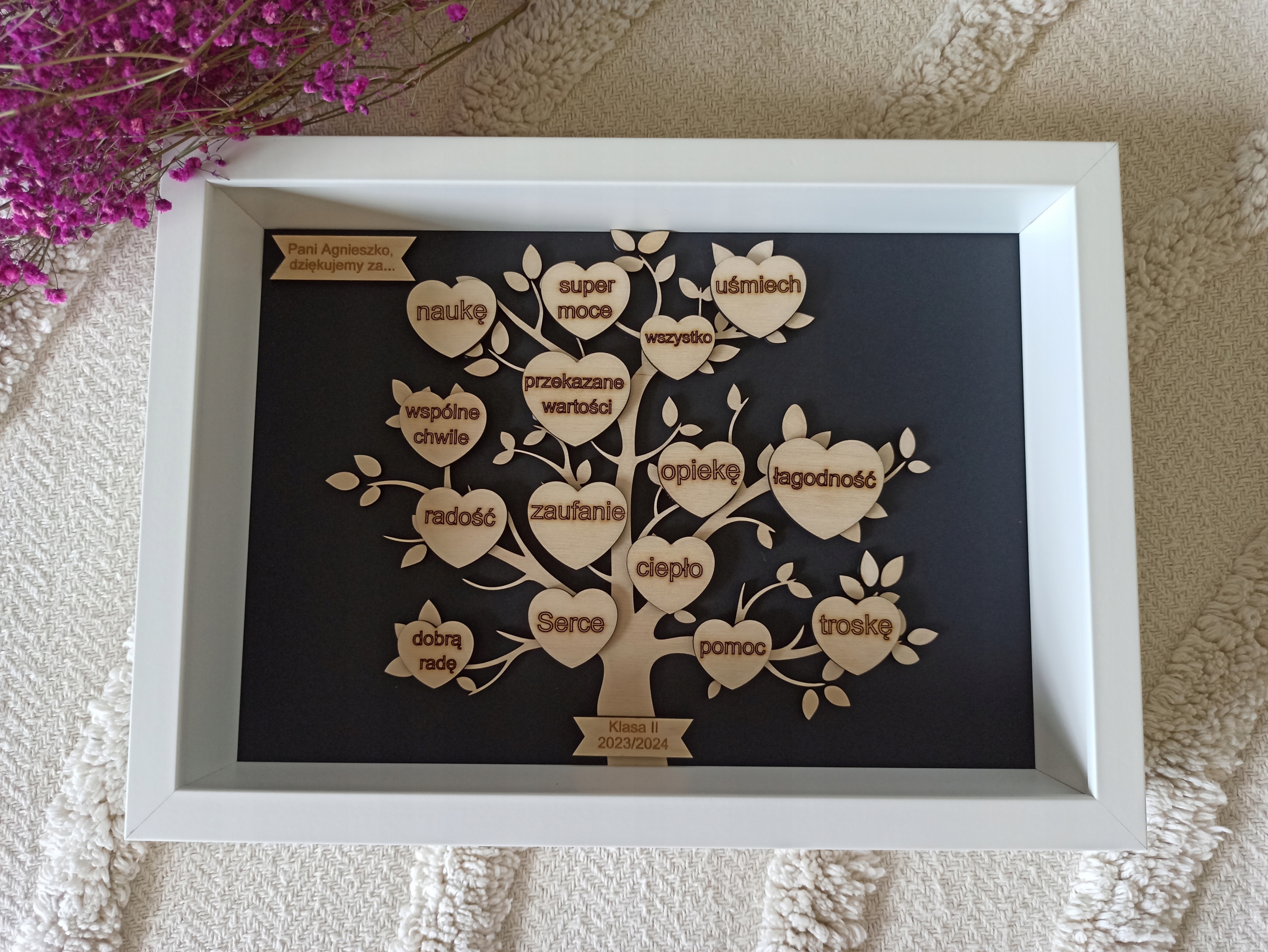 Ukončení školního roku den učitele poděkování gravírování dárek