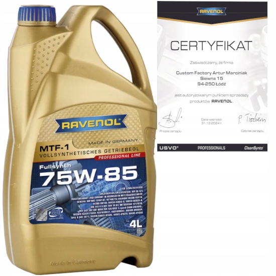RAVENOL MTF-1 75W85 4L - OLEJ PRZEKŁADNIOWY