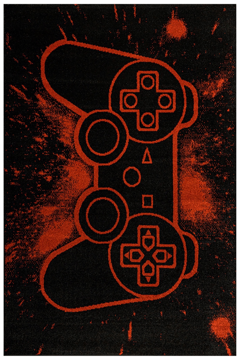 Dywan Dla Gamera Gamepad Pad Czerwony Czarny Dziecięcy Lima 120x170 cm
