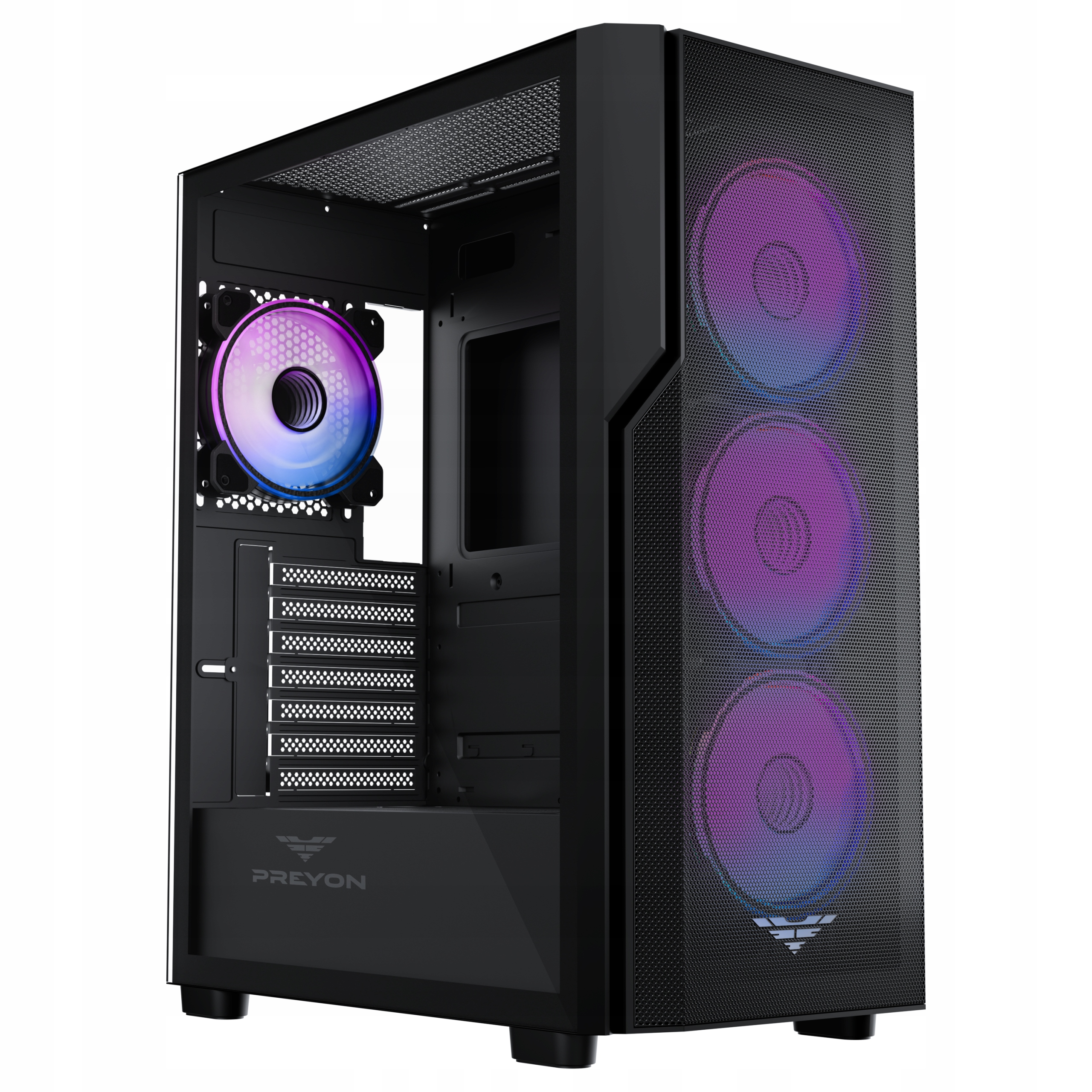 Obudowa komputerowa Preyon Nest Aero Argb PNA04B Midi Tower Usb-c