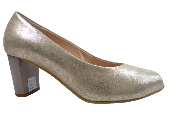 Zlaté polobotky kožené lodičky bez prstů, elegantní dámské boty Sala 39