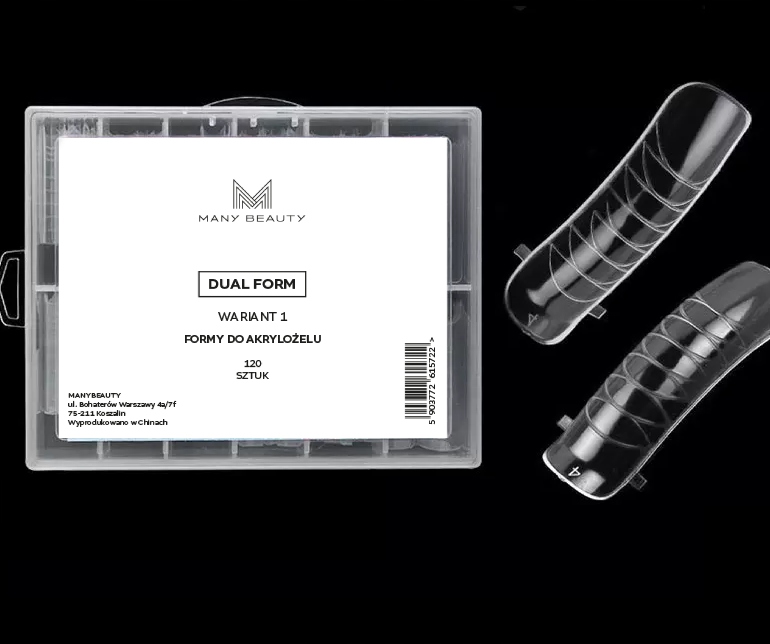 Formy do akrylożelu| dual form |120szt| wariant 1