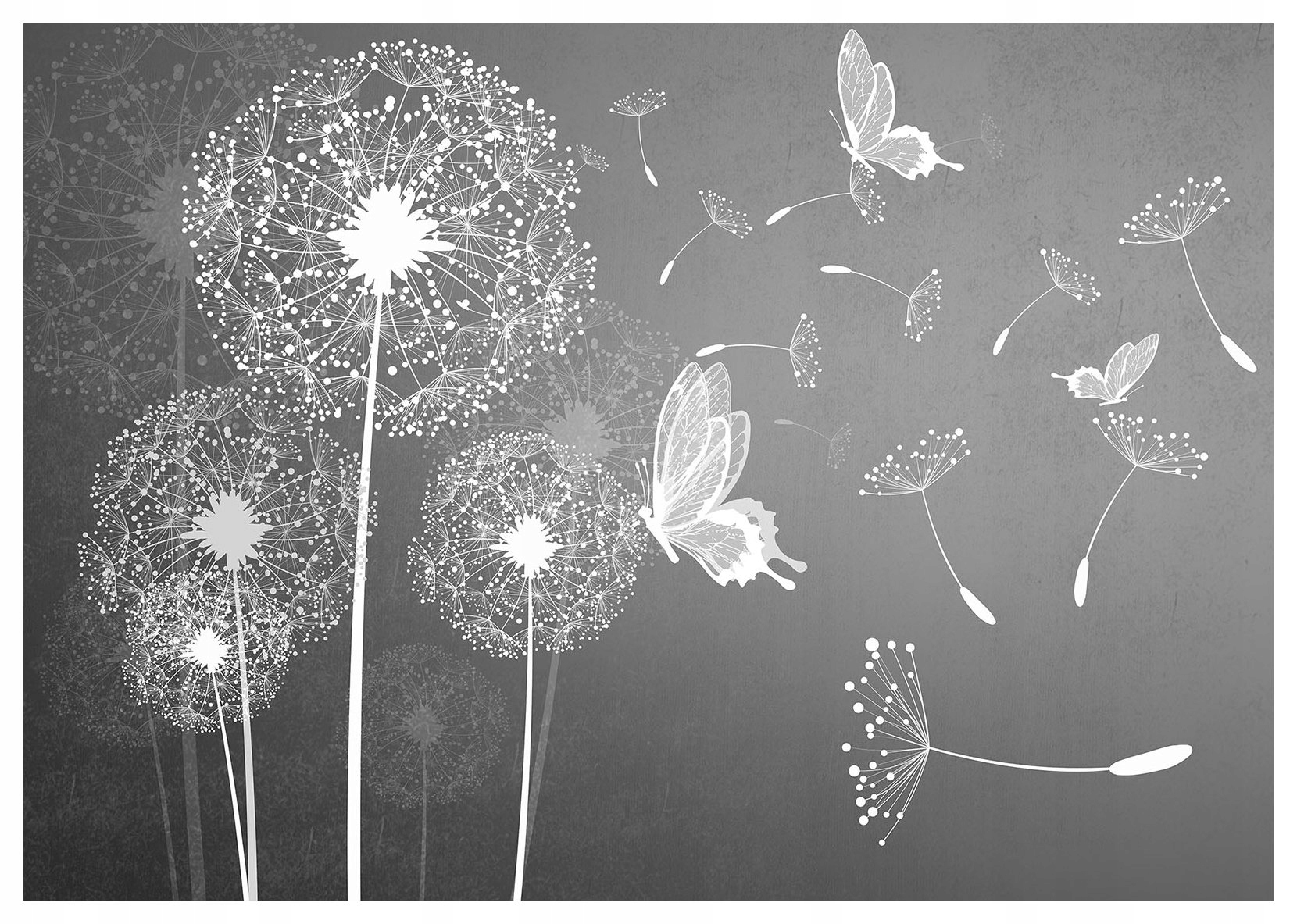 Fototapeta Púpavy a motýle Jemná vinylová symfónia 416x290 lepidlo