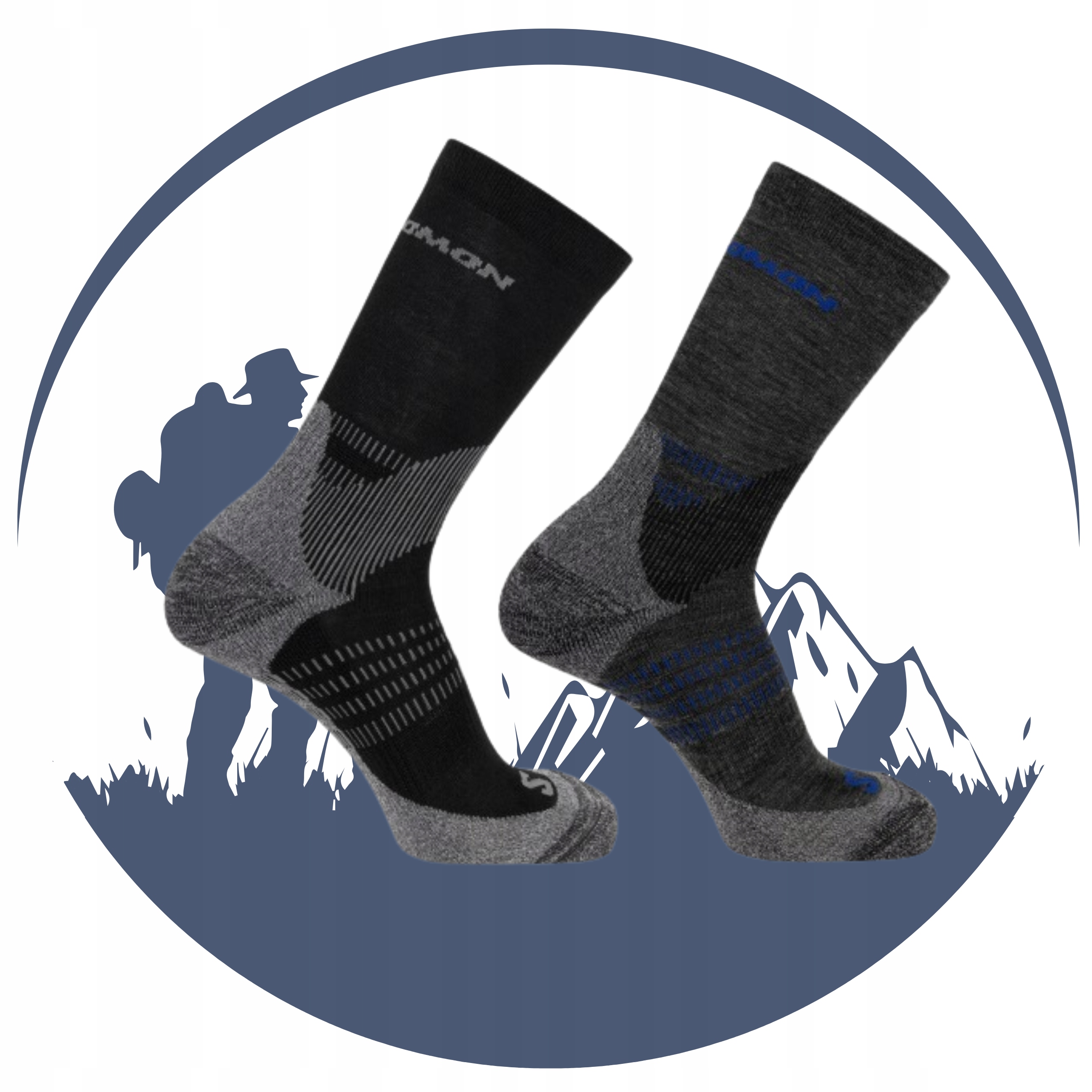 Skarpety trekkingowe Salomon X Ultra Access Crew 39-41 wełna merino 2 pary