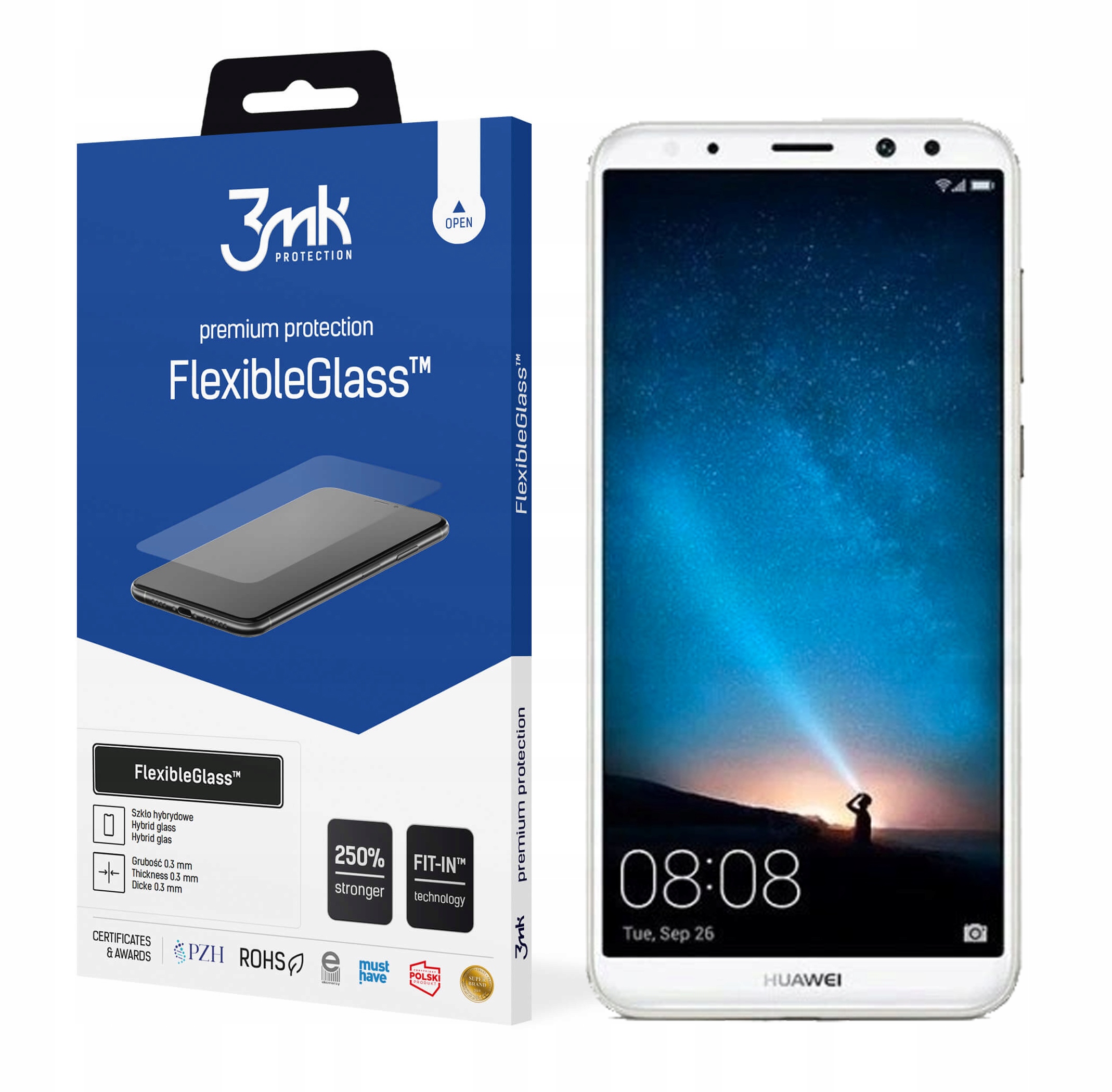 

SzkłoHybrydowe 3MK Flexible do Huawei Mate 10 lite
