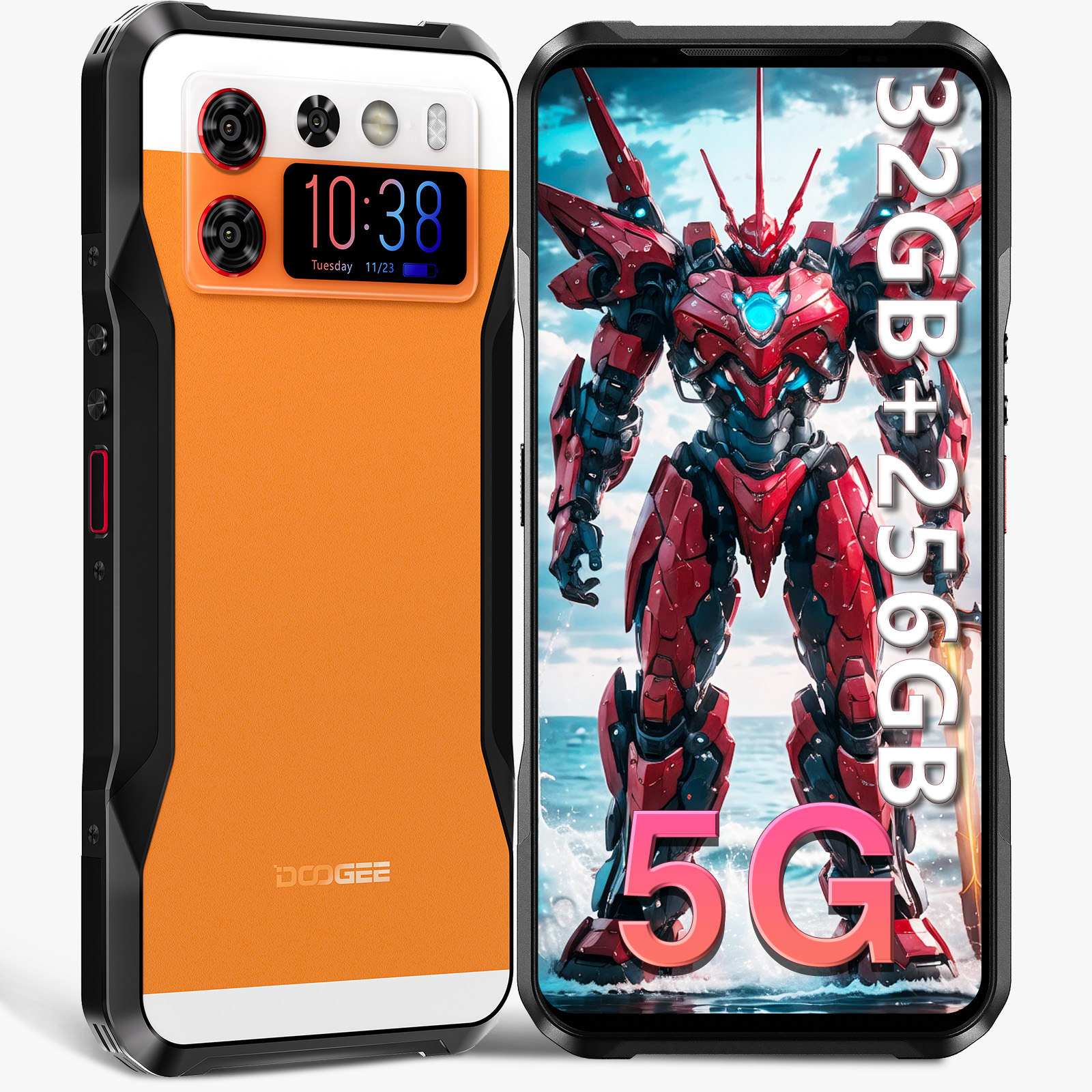 Smartfón DooGee V20s 20 Gb 256 Gb 5G oranžový