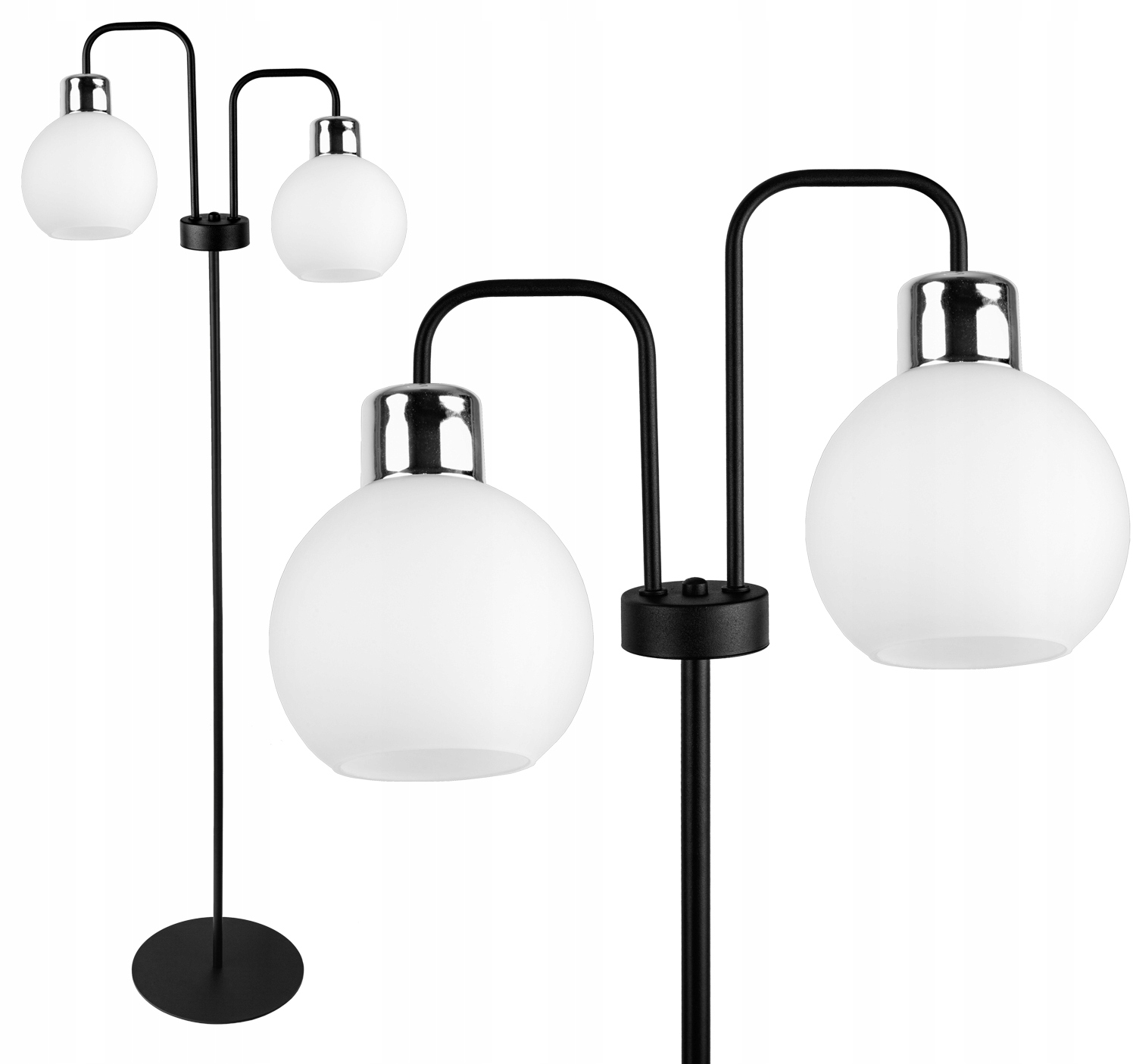 

Nowoczesna Lampa Stojąca Podłogowa Kula Podwójna