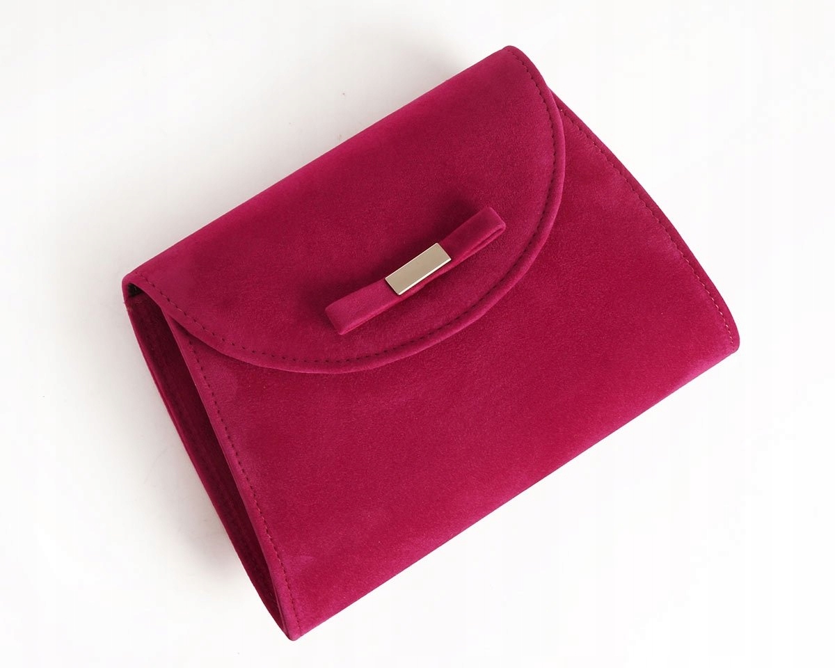 FUKSJA KOPERTÓWKA TOREBKA DAMSKA SOLOME D5 ZAMSZ Marka Solome