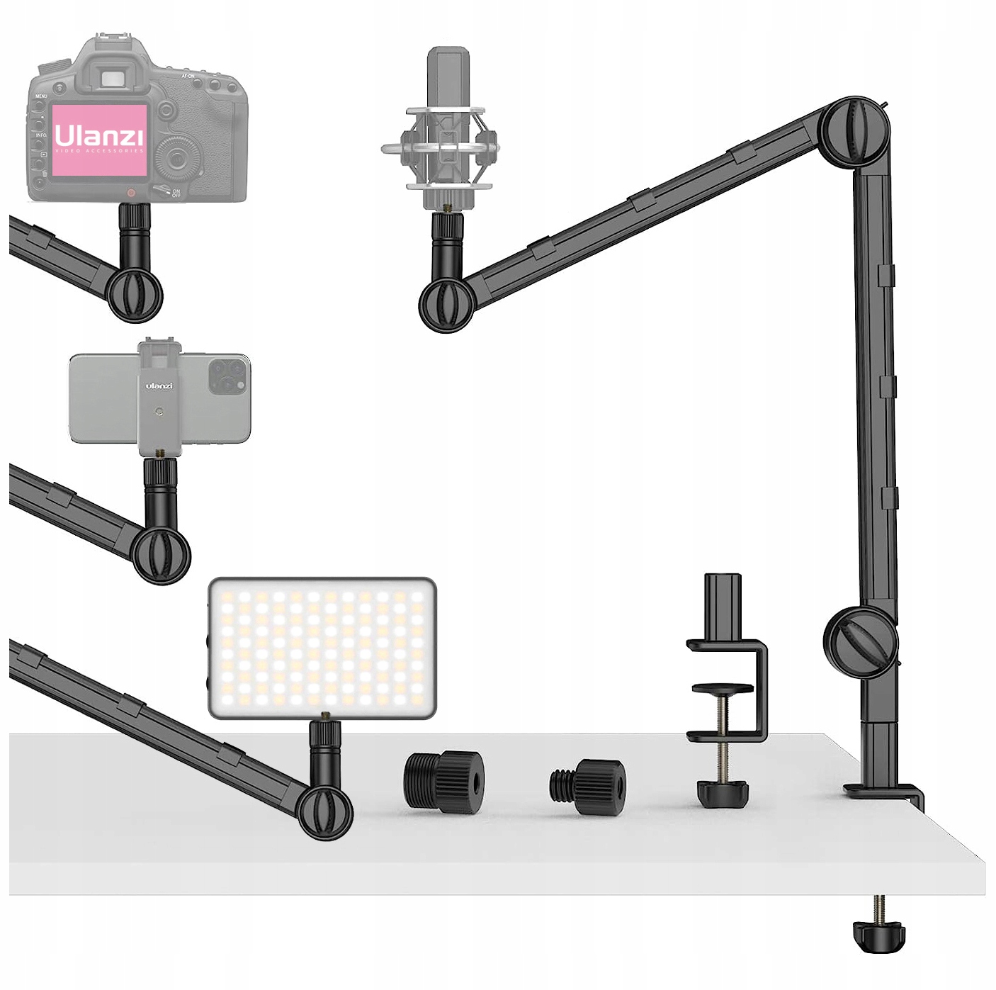 Studiový stolní držák pro kameru a mikrofon Led Stream Ulanzi LS25