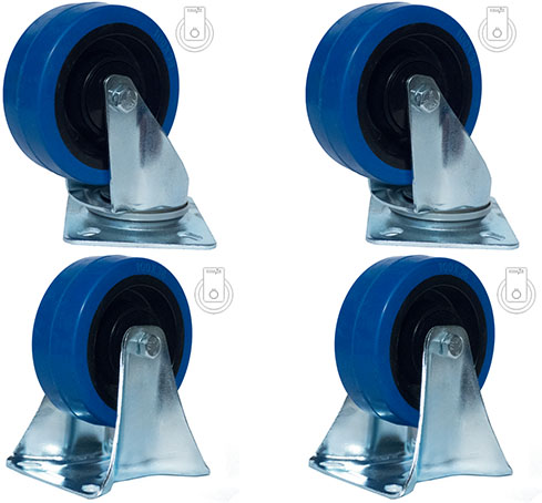 

Koło fi 125 wózek regał komplet 4 szt 13POGUN125K1