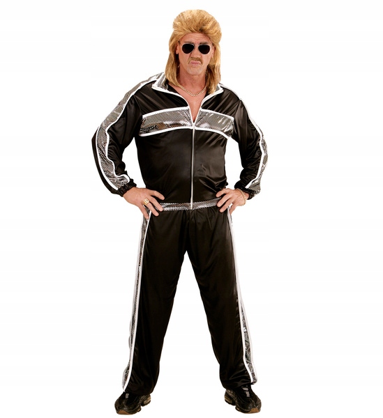 Kostým Dresiář Léta 80 90 Černý Disco Polo S