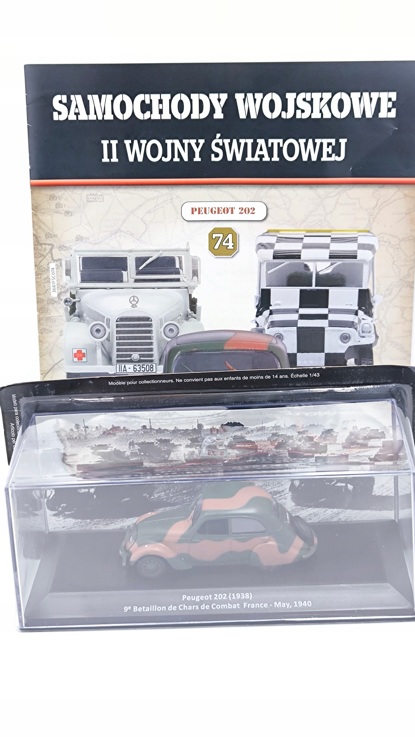 Auta 2WŚ Peugeot 202 1938 1:43 DeAgostini