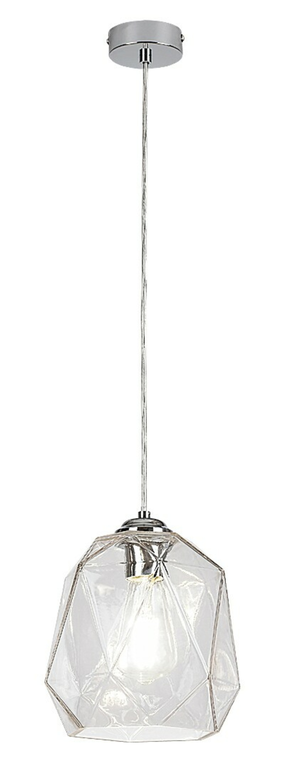 Závesné svietidlo Rabalux Shivani chróm sklo E27, priemer 20 cm, IP20